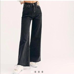 Ragged Priest high waist wide leg denim jeans black